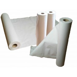 Caja de 6 rollos de papel camilla, precorte 0,58x70 m. blanco